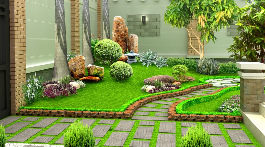 Thi công cảnh quan sân vườn tại Thanh Lương – Bình Long
