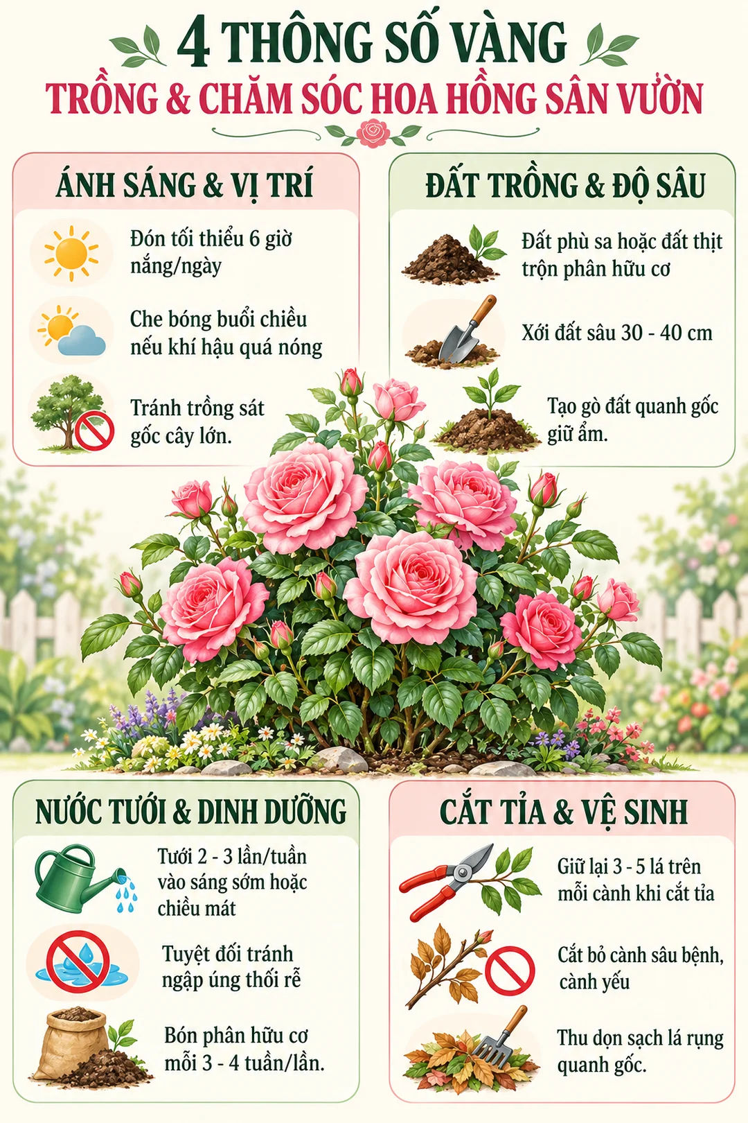cây hoa hồng sân vườn