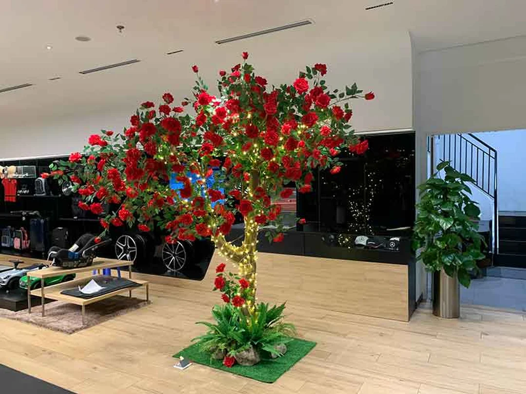 Giàn cây hoa hồng giả decor